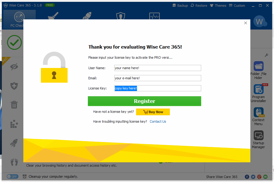 Wise Care 365 Pro Crack - EZcrack.info